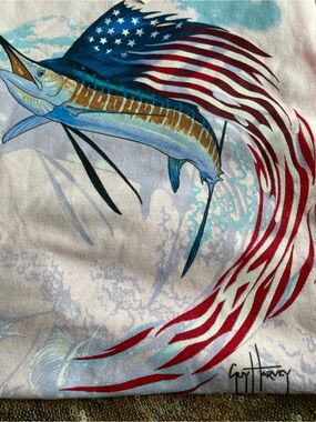 NWT Guy Harvey bubble gum light pink graphic tee 🐟
